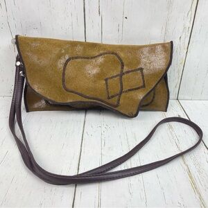 (h(om)e) Leather Crossbody Convertible‎ Clutch Purse